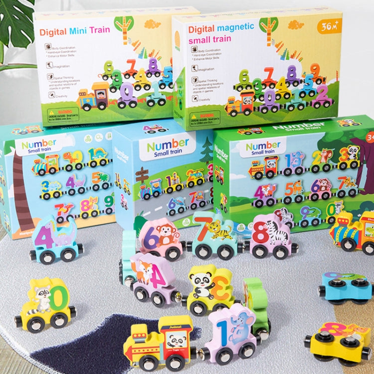 11pcs / Set Children Puzzle Train Block Toys Early Learning Awareness Numbers Track Toys, Hook Model
