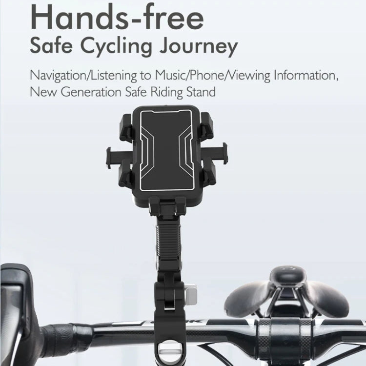 Motorcycle Bicycle Outdoor Cycling Navigation Phone Holder, Rearview Mirror Bracket, Handlebage Bracket