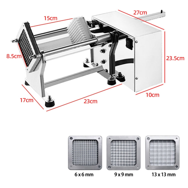 60W Commercial French Fry Cutter Electric Potato Cutter Machine With 3 Blade, US Plug, EU Plug, UK Plug, AU Plug