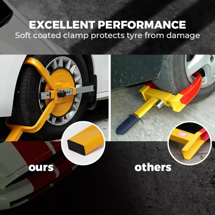 Car Anti-theft Lock SUV Wheel Three-prong Lock With Suction Cup, Ordinary, With Disc