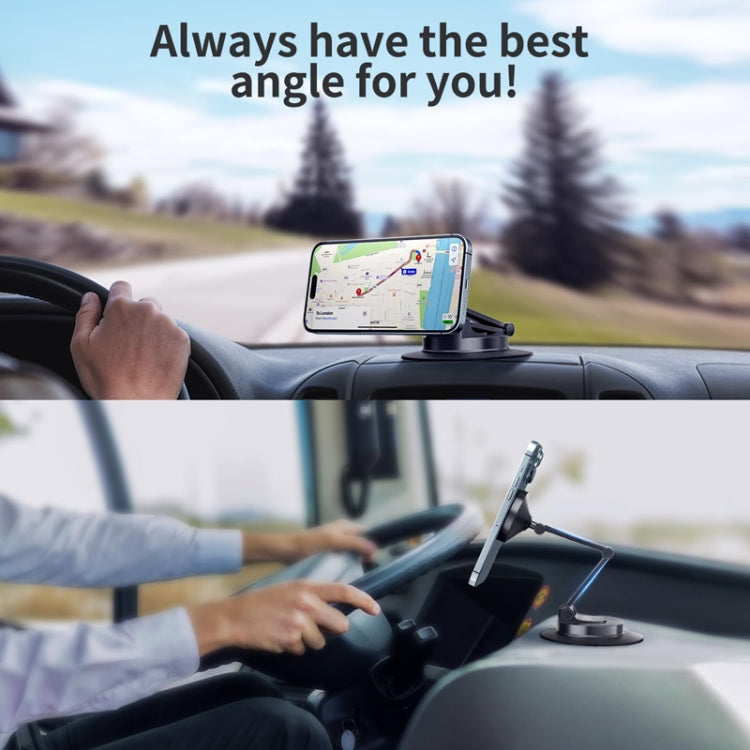 360 Rotating Car Magnetic Cell Phone Holder Magsafe Metal Car Folding Navigation Stand, Folding Magnetic Holder