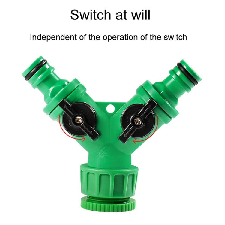 2 Way Garden Plumbing Hose Quick Connect Switch Horticultural Irrigation Faucet Ball Valve, BT918