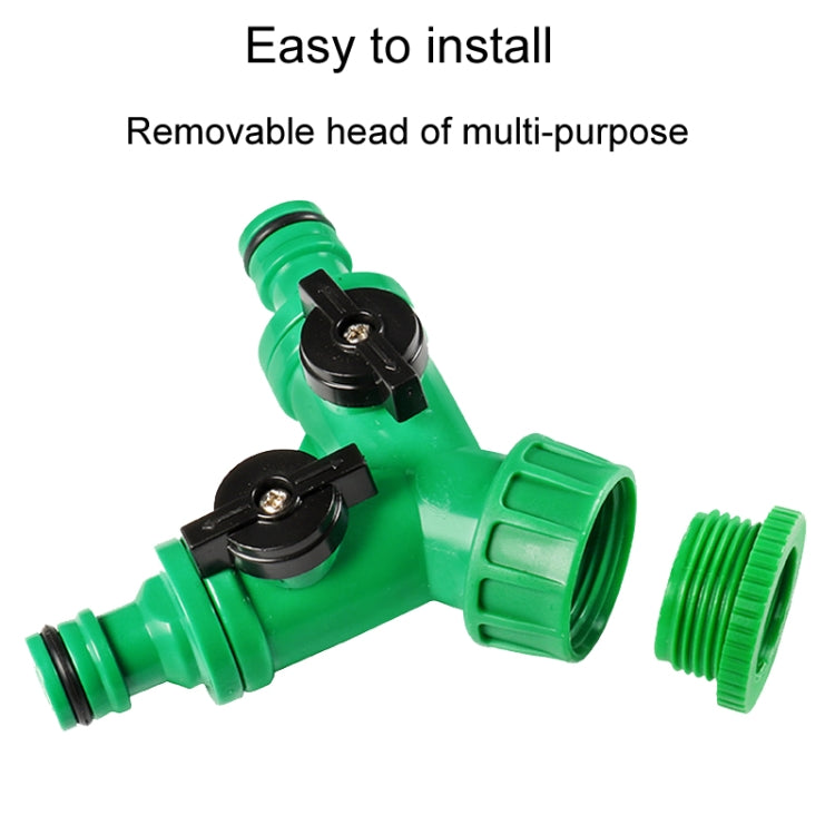2 Way Garden Plumbing Hose Quick Connect Switch Horticultural Irrigation Faucet Ball Valve, BT918