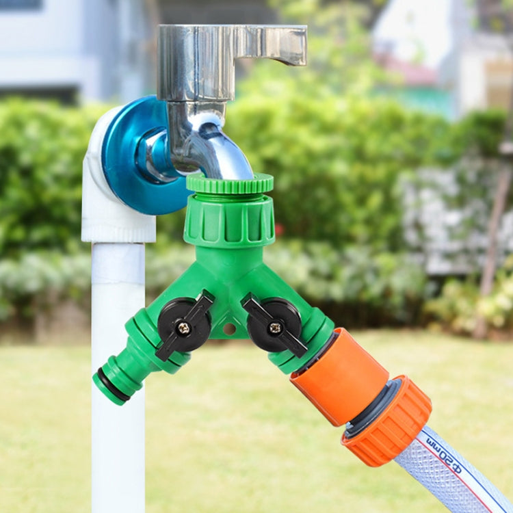 2 Way Garden Plumbing Hose Quick Connect Switch Horticultural Irrigation Faucet Ball Valve, BT918