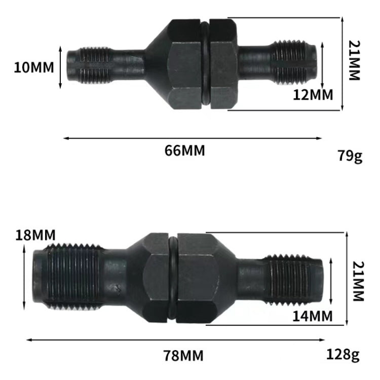 Automobile Double-Ended Spark Plug Thread Repair Tool, 10mm-12mm, 14mm-18mm, 2pcs /Set