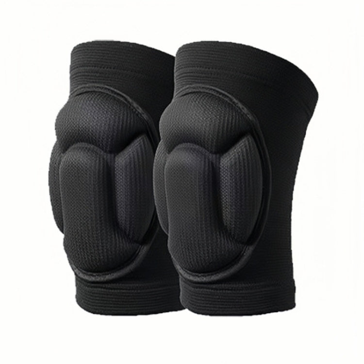 Turtle Shell Sponge Knee Pads Knitted Elbow Pads Thickened Anti-fall Yoga Roller Skating Cycling Protector, M, L