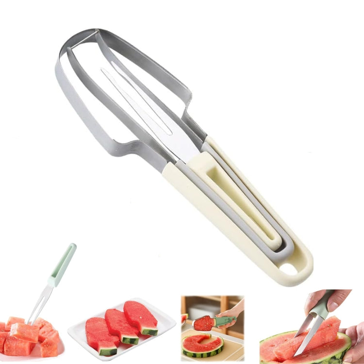 3-in-1 Watermelon Tools Stainless Steel Watermelon Popsicle Cutter Fruit Slicer Peeler Knife Fork