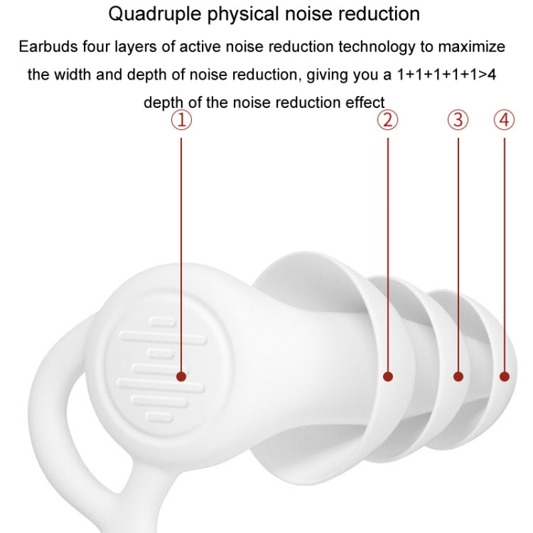 Noise Canceling Sleeping Earplugs Triple Layer Soundproofing Silicone Swimming Earplugs, Triple Layer