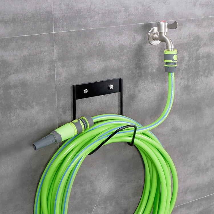Stainless Steel Hose Storage Holder Garden Home Car Wash Faucet Hose Storage Hook, Wall-mounted (White), Wall-mounted (Black), Round Line (White), Round Line (Black)