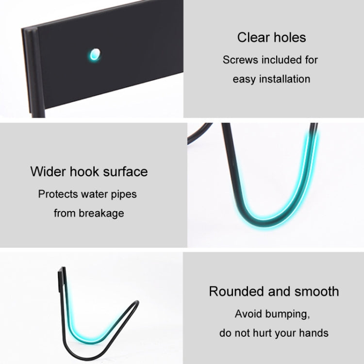 Stainless Steel Hose Storage Holder Garden Home Car Wash Faucet Hose Storage Hook, Wall-mounted (White), Wall-mounted (Black), Round Line (White), Round Line (Black)