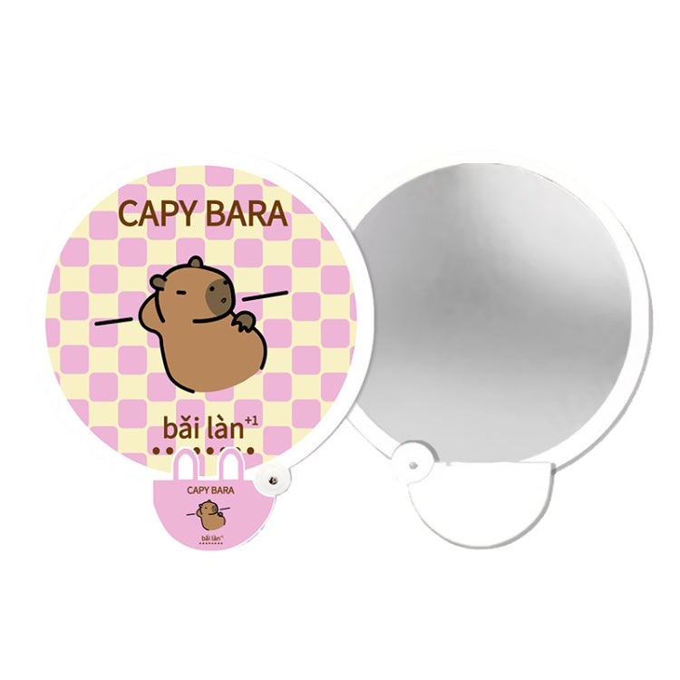 2-In-1 Portable Cute Cartoon Selfie Fill Light Reflector Folding Fan