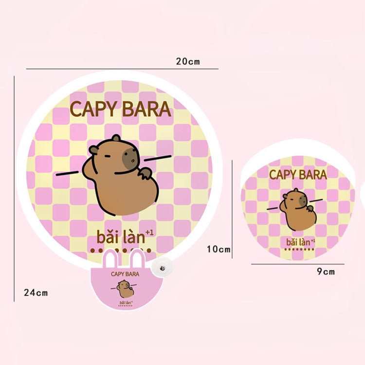 2-In-1 Portable Cute Cartoon Selfie Fill Light Reflector Folding Fan
