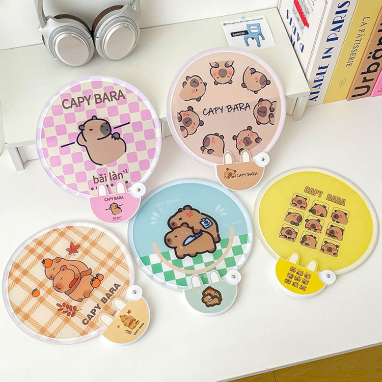2-In-1 Portable Cute Cartoon Selfie Fill Light Reflector Folding Fan