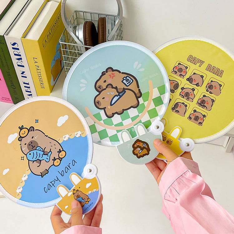 2-In-1 Portable Cute Cartoon Selfie Fill Light Reflector Folding Fan