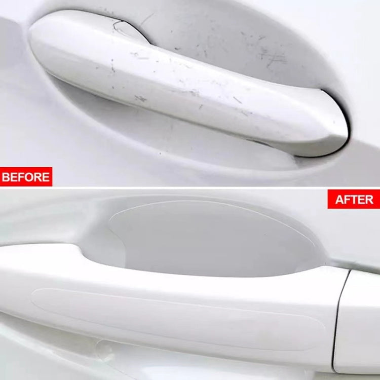 Car Door Handle Anti-scratch Protection Transparent Stickers Anti-collision Strips, 4pcs Handle Bowl, 4pcs Handle, 8pcs /Set