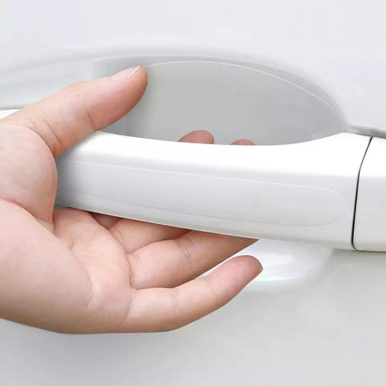 Car Door Handle Anti-scratch Protection Transparent Stickers Anti-collision Strips, 4pcs Handle Bowl, 4pcs Handle, 8pcs /Set