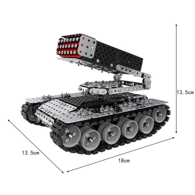 Stereoscopic Metal Assembly Tank Model Ornament Hand- Assembling Building Blocks Toys, 945pcs / Box