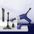 Wireless Charging Car Vacuum Cleaner Mini Handheld High Power Wet and Dry Vacuum Cleaner, Blue