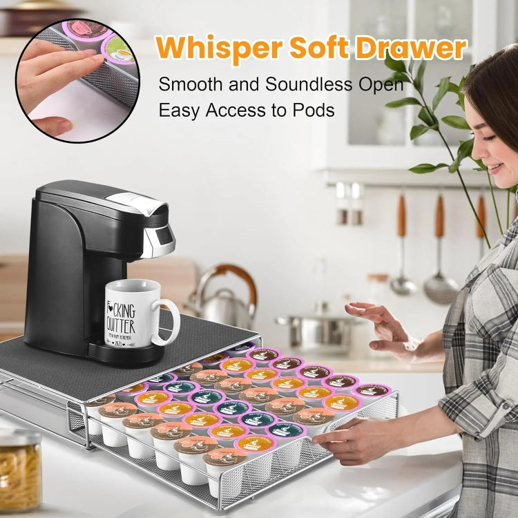 For K-CUP / Dolce Gusto OASISWJ 36pcs Coffee Capsules Organizer Coffee Machine Base, OA1320 (Black), OA1320 (Gray)