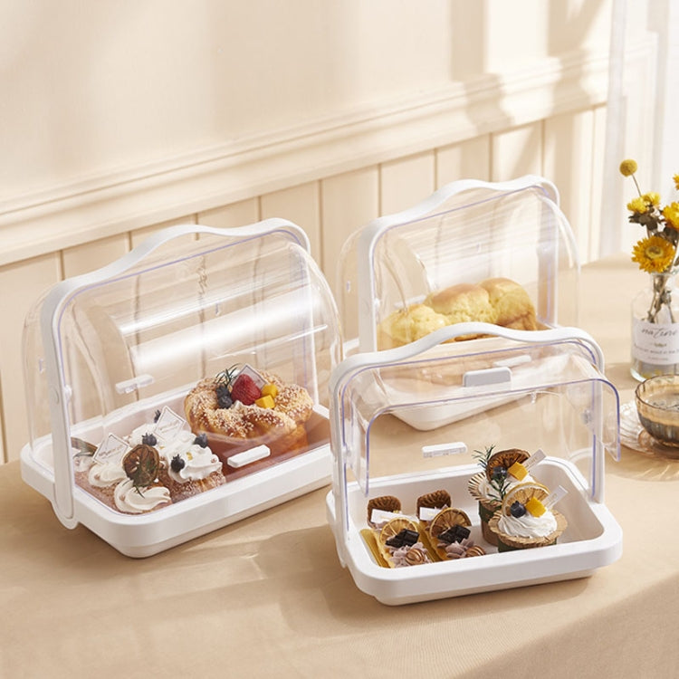 Portable Multi-function Transparent Storage Box Bread Box Bottle Organizer With Dustproof Lid, Small, Large