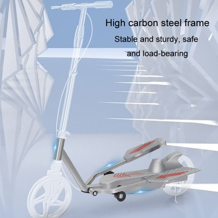 Adult Scooter Two-wheel Mobility Scooter Double Wing Pedal Bike, Standard Silver, Standard Black, Folding Black, Folding Silver