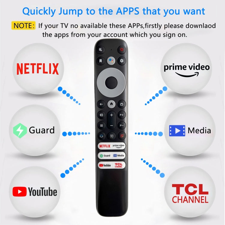 For TCL FMR1 Infrared Smart TV Remote Control