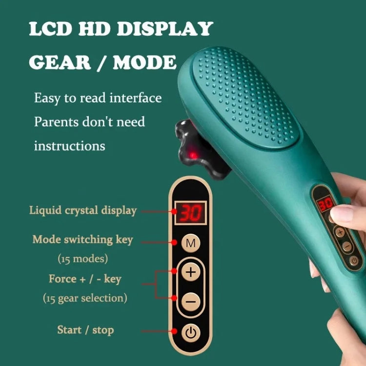 6 In 1 Handheld Body Massager 15 Modes Heating Vibration Massage Stick