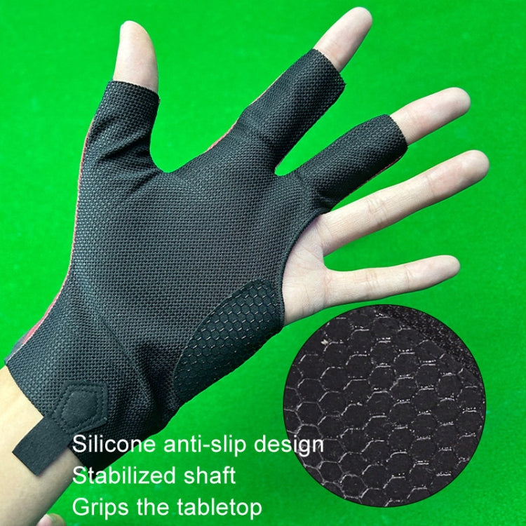 GUTENG Three Finger Thin Breathable Wear-Resistant Non-Slip Snooker Billiard Gloves, Left Hand Half Finger (Printed Red), Left Hand Half Finger (Printed Black), Left Hand Half Finger (Printed Blue), Left Hand Full Finger (Gray)                         ...