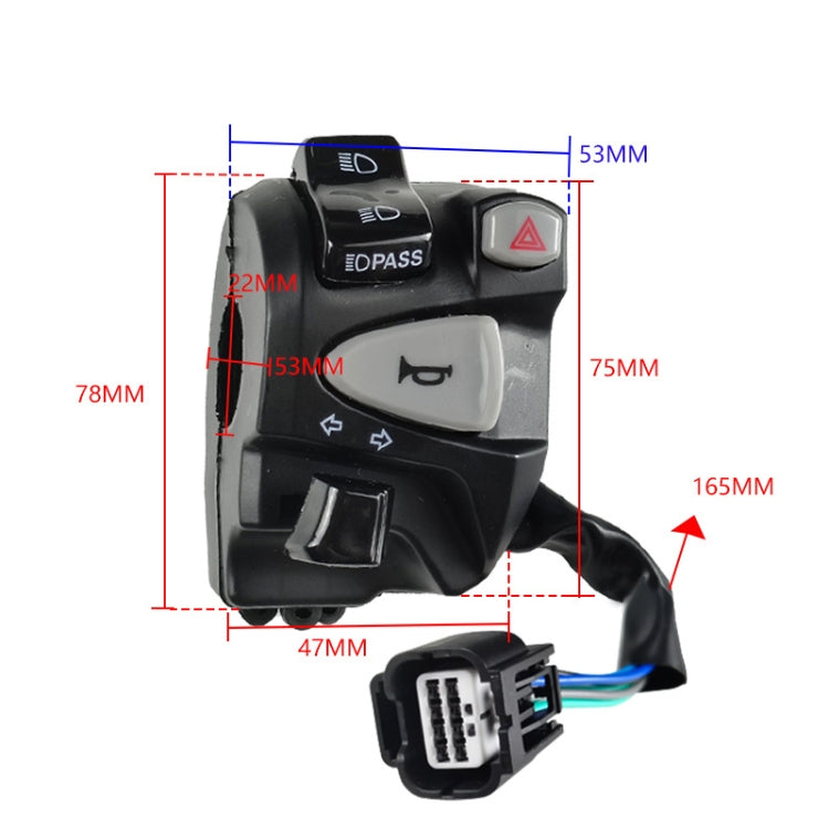 For Honda Click150i Left Handlebar Turn Signal Motorcycle Switch Accessories