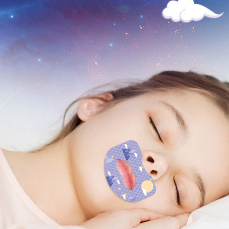 30pcs /Box Fawnmum Mouth Breathing Patch Night Stop Snoring Patch Anti-Snoring Closed Mouth Patch, Children Purple, Children Blue, Adult Pink, Adult Blue