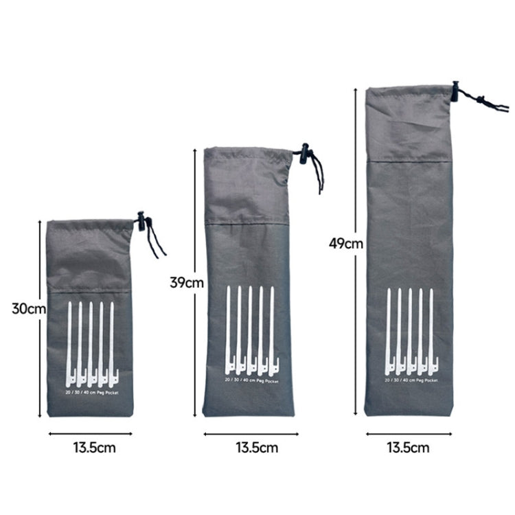 Ground Spike Storage Bag Outdoor Camping Accessories Portable Handheld Storage Bag, S 20cm, M 30cm, L 40cm