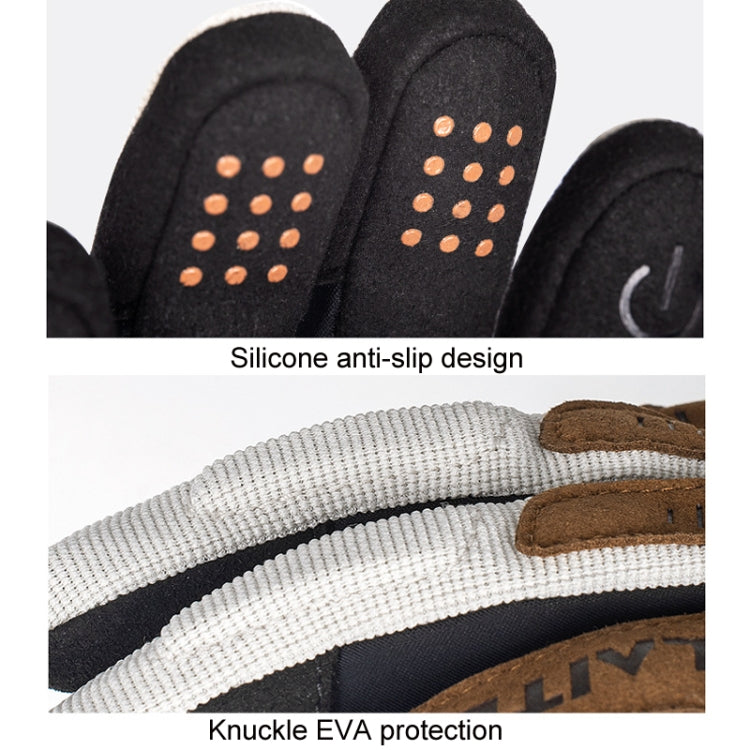 SULAITE Motorcycle Riding Breathable Conductive Touch Screen Full Finger Gloves, M, L, XL, XXL