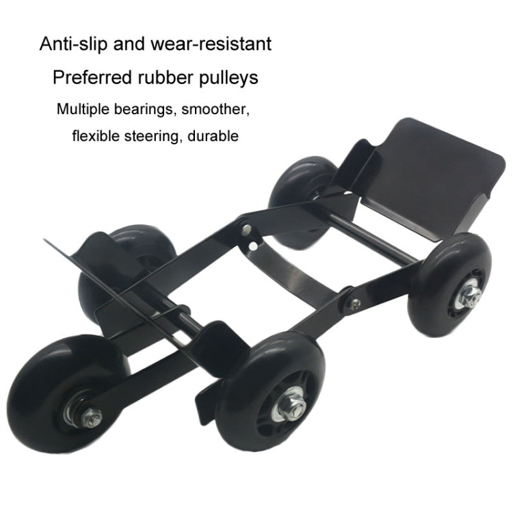 Motorcycle Moving Trailer Device Flat Tire Booster Emergency Electric Vehicle Tractor, Silver, Black