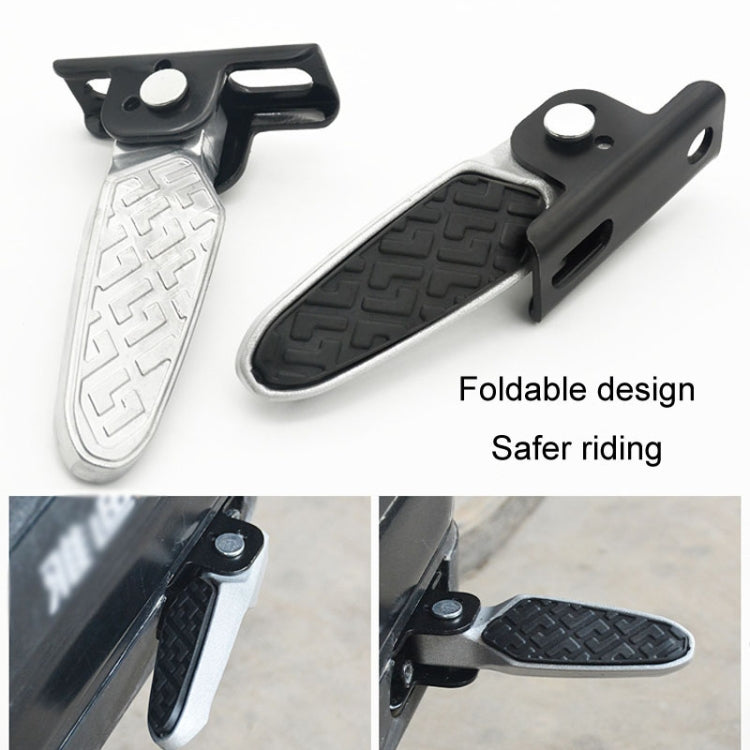 Electric Motorcycle Folding Foot Pegs Modification Pedal Pad Footrests, All Aluminum, With Anti-slip Pad