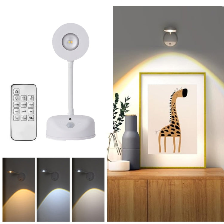 Rechargeable LED Motion Sensor Wireless Spotlight With Remote Control, 1200mAH White, 1200mAH Black, 2000mAH White, 2000mAH Black