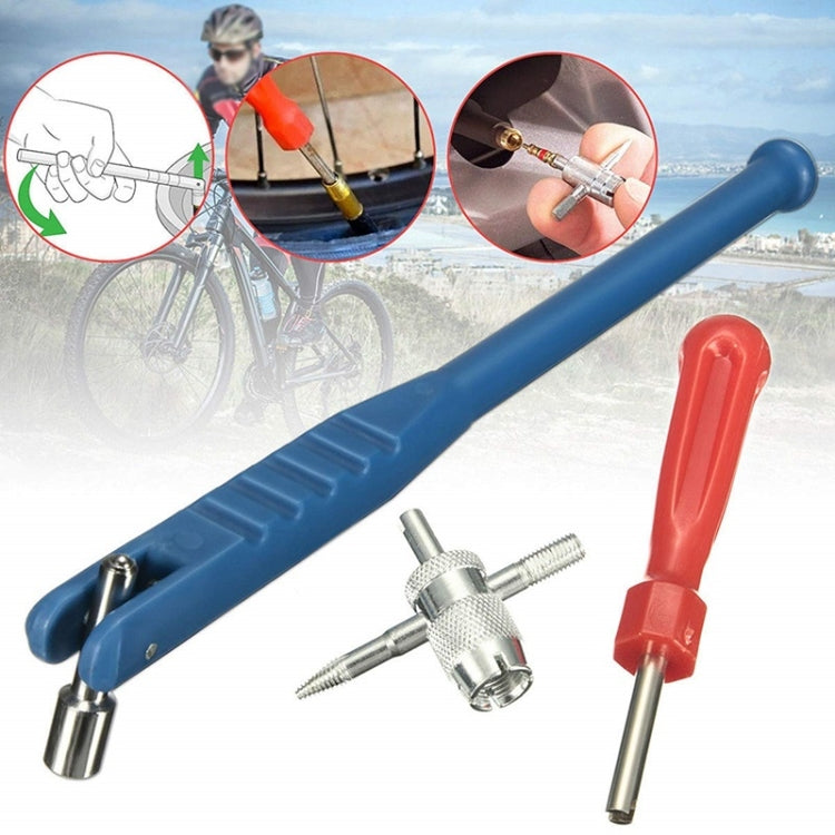 3pcs /Set Tire Valve Installation Repair Removal Wrench Tools