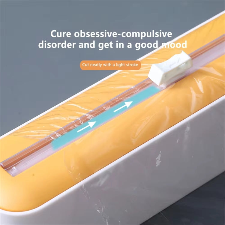 Cling Film Cutter Adjustable Storage Cutting Box, Yellow White, Blue White, Black White, Yellow White Magnetic Sticker, Blue White Magnetic Sticker, Black White Magnetic Sticker, Yellow White Magnet+Suction Cup, Blue White Magnet+Suction Cup           ...