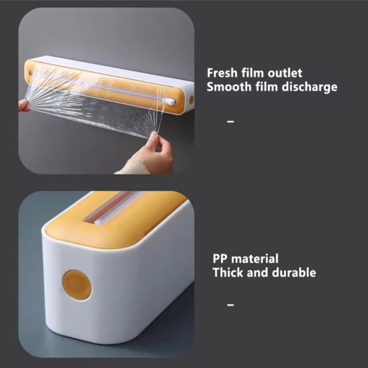 Cling Film Cutter Adjustable Storage Cutting Box, Yellow White, Blue White, Black White, Yellow White Magnetic Sticker, Blue White Magnetic Sticker, Black White Magnetic Sticker, Yellow White Magnet+Suction Cup, Blue White Magnet+Suction Cup           ...