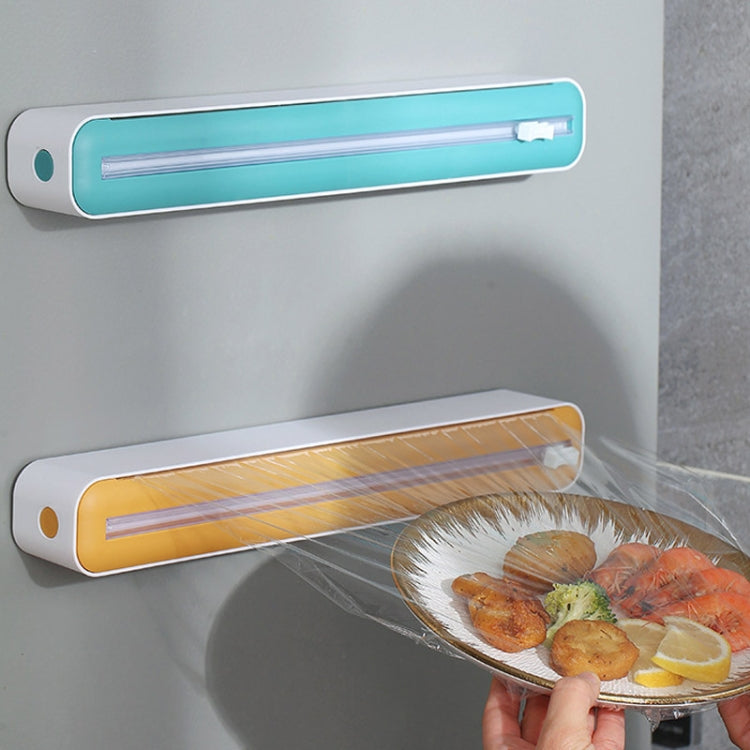 Cling Film Cutter Adjustable Storage Cutting Box, Yellow White, Blue White, Black White, Yellow White Magnetic Sticker, Blue White Magnetic Sticker, Black White Magnetic Sticker, Yellow White Magnet+Suction Cup, Blue White Magnet+Suction Cup           ...