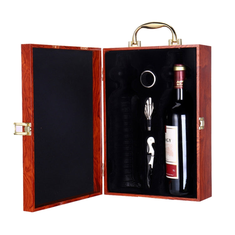 Double Piano Finish Red Wine Box Wooden Packing Case Wine Gift Box With Tools, Double (Rosewood), Double (Ebony), Double (Red Sandalwood)