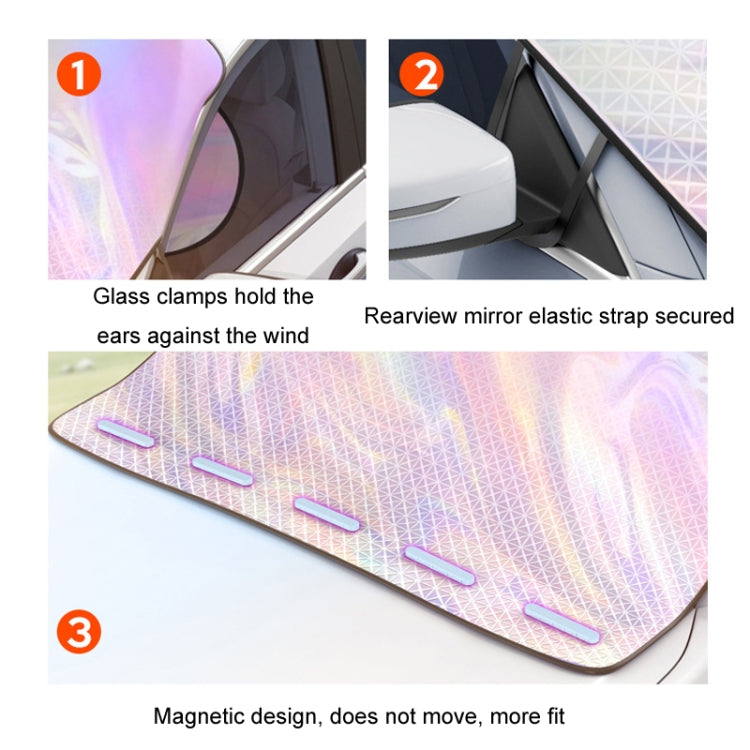 Car Laser Front Windshield Sun Protection Heat Insulation Sunshade, Small, Large