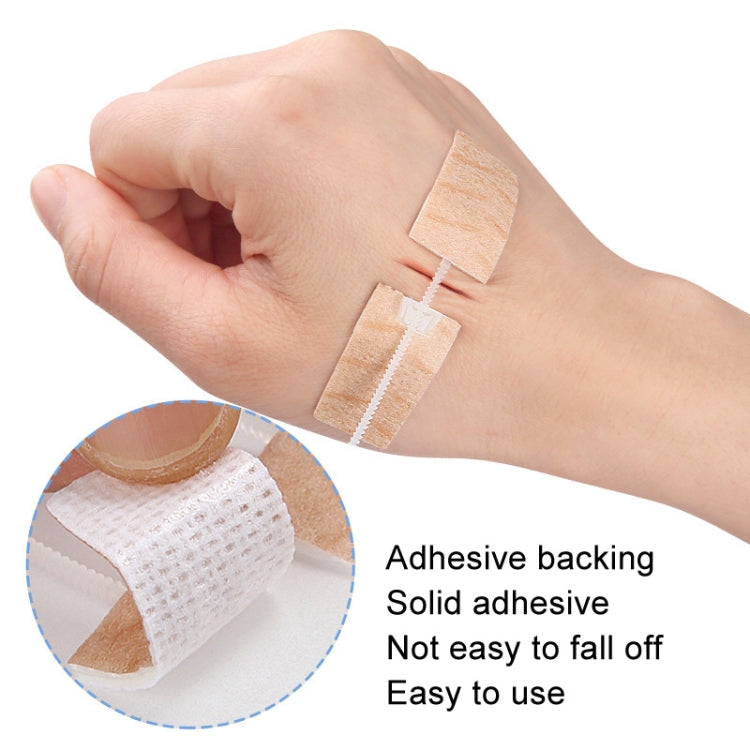 Non-woven Elastic Tape Bandage Patch Two Way Zipper Skin Latch Pull Tight Self-Adhesive Bandage Patch, White 2 Buckles, Skin Color 2 Buckles, White 3 Buckles, Skin Color 3 Buckles