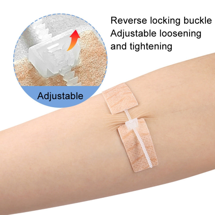 Non-woven Elastic Tape Bandage Patch Two Way Zipper Skin Latch Pull Tight Self-Adhesive Bandage Patch, White 2 Buckles, Skin Color 2 Buckles, White 3 Buckles, Skin Color 3 Buckles