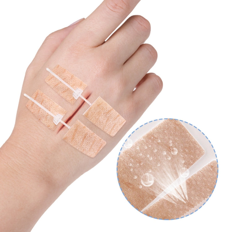Non-woven Elastic Tape Bandage Patch Two Way Zipper Skin Latch Pull Tight Self-Adhesive Bandage Patch, White 2 Buckles, Skin Color 2 Buckles, White 3 Buckles, Skin Color 3 Buckles