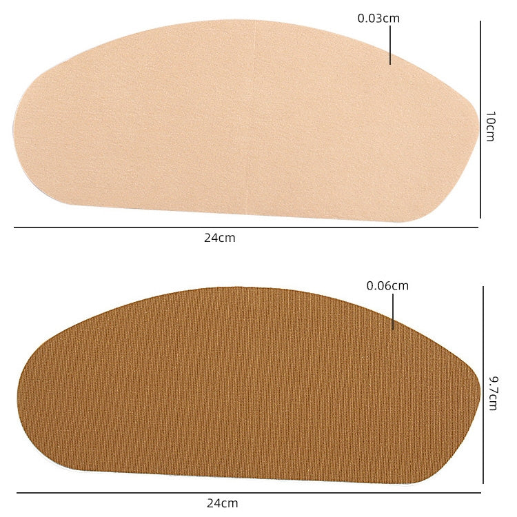10pcs /Pack Invisible Thigh Stickers Sweat-proof and Friction-proof Thigh Pressure Relief Patches, Skin Color Nonwoven, Skin Color Stretch Fabric, Earthy Yellow Stretch Fabric, Brown Stretch Fabric