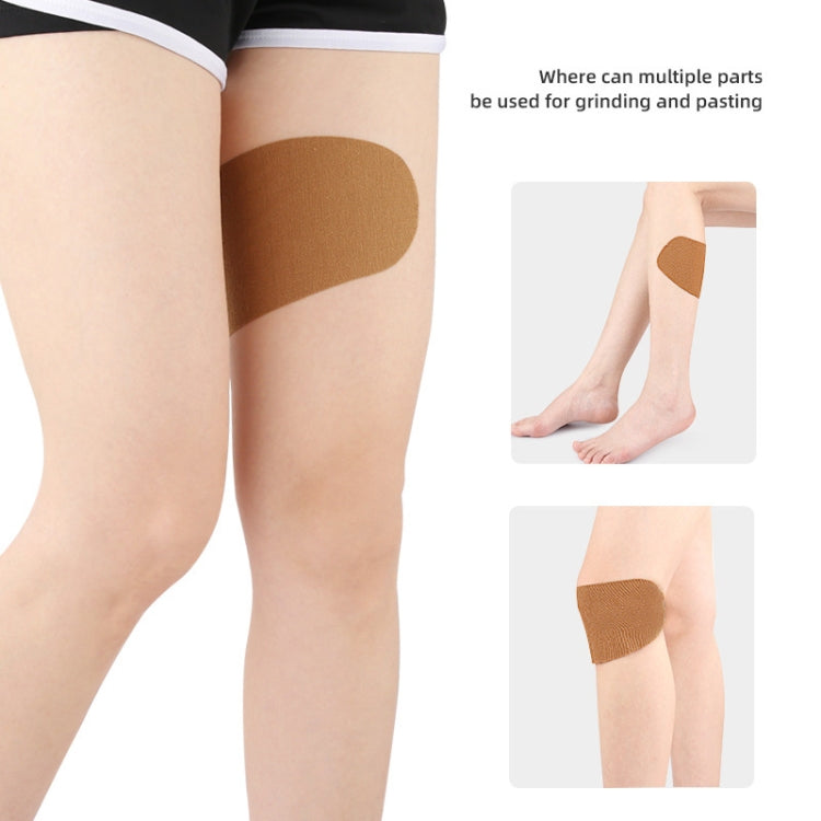 10pcs /Pack Invisible Thigh Stickers Sweat-proof and Friction-proof Thigh Pressure Relief Patches, Skin Color Nonwoven, Skin Color Stretch Fabric, Earthy Yellow Stretch Fabric, Brown Stretch Fabric