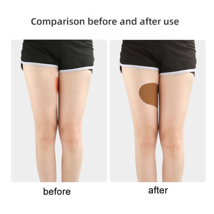 10pcs /Pack Invisible Thigh Stickers Sweat-proof and Friction-proof Thigh Pressure Relief Patches, Skin Color Nonwoven, Skin Color Stretch Fabric, Earthy Yellow Stretch Fabric, Brown Stretch Fabric