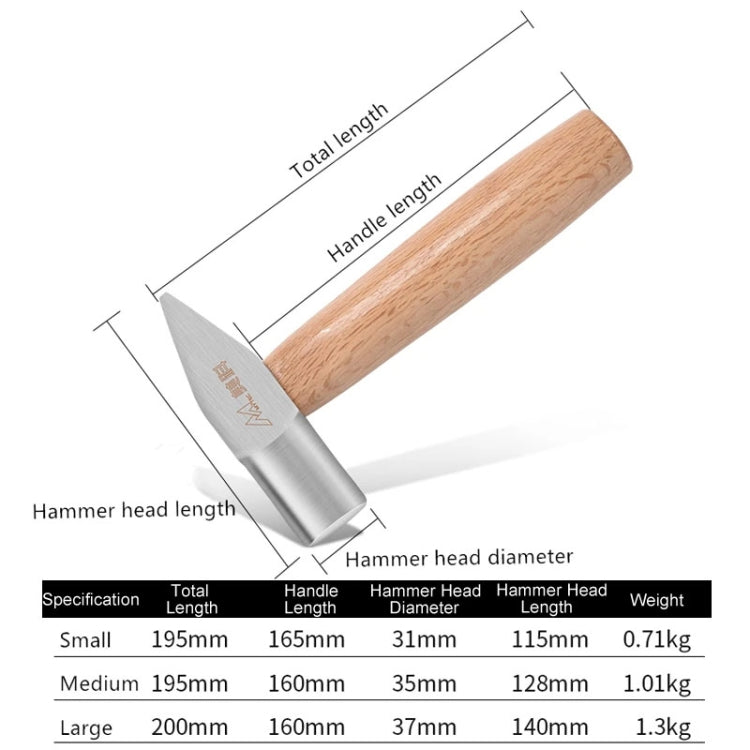 Silversmith Hammer Tool Short Handled Small Hammer Handmade Round Head Duckbill Hammer, MYTEC Small, MYTEC Medium, MYTEC Large