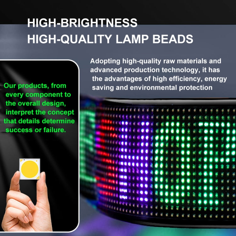 Car Flexible Display Advertising Screen APP Bluetooth Smart Screen, 7x17.3cm（16 x 32 LEDs), 9.2x37.4cm（16 x 64 LEDs）, 10.2x34.8cm（20 x 64 LEDs）, 12x59.5cm（16 x 96 LEDs）