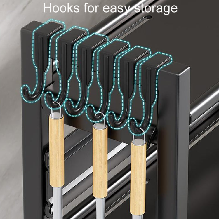 Kitchen Multifunctional Shelf Household Countertop Spice Storage Racks, Dual-Layer 30cm, Dual-Layer 40cm, Dual-Layer 50cm, Three-Layer 30cm, Three-Layer 40cm, Three-Layer 50cm